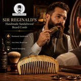 Sir Reginald's Engraved Hand Made Sandalwood Beard Comb