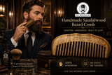 Sir Reginald's Engraved Hand Made Sandalwood Beard Comb